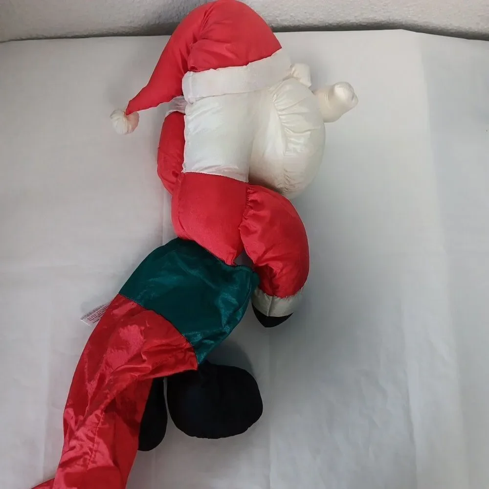 Fiesta 1989 Santa Claus Christmas Stocking Puffy Style Nylon Plush Stuffed 22in